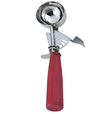 omcan Omcan 1- 1/3 oz Ice Cream Disher with Red Plastic Handle