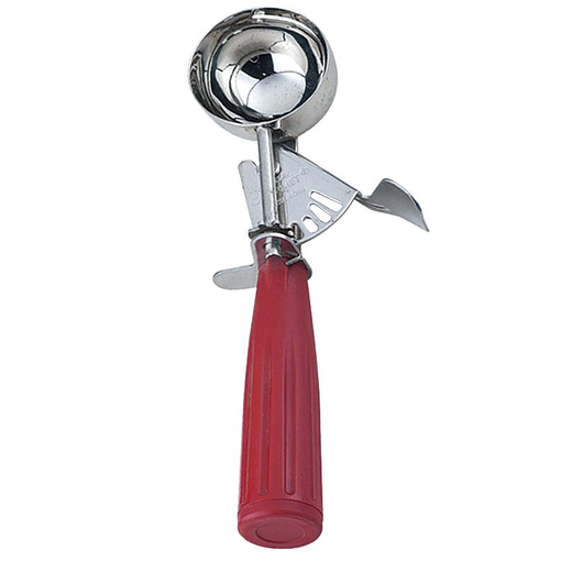 omcan Omcan 1- 1/3 oz Ice Cream Disher with Red Plastic Handle