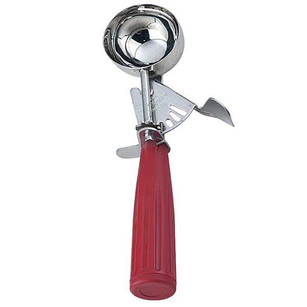 Omcan 1- 1/3 oz Ice Cream Disher with Red Plastic Handle