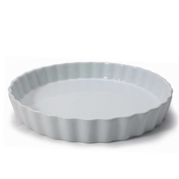 BIA White Porcelain Quiche Dish, 10"