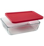 Pyrex Plat rectangulaire 1,44 L avec couvercle rouge "Simply Store" de Pyrex