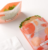 Sacs réutilisables pour collations et sandwichs de Russbe – Ensemble de 4 - orange