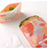 Sacs réutilisables pour collations et sandwichs de Russbe – Ensemble de 4 - orange
