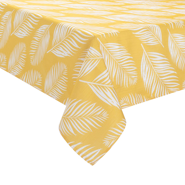 Safdie Printed Yellow 'Palm Leaves' 52 x 70'' Tablecloth
