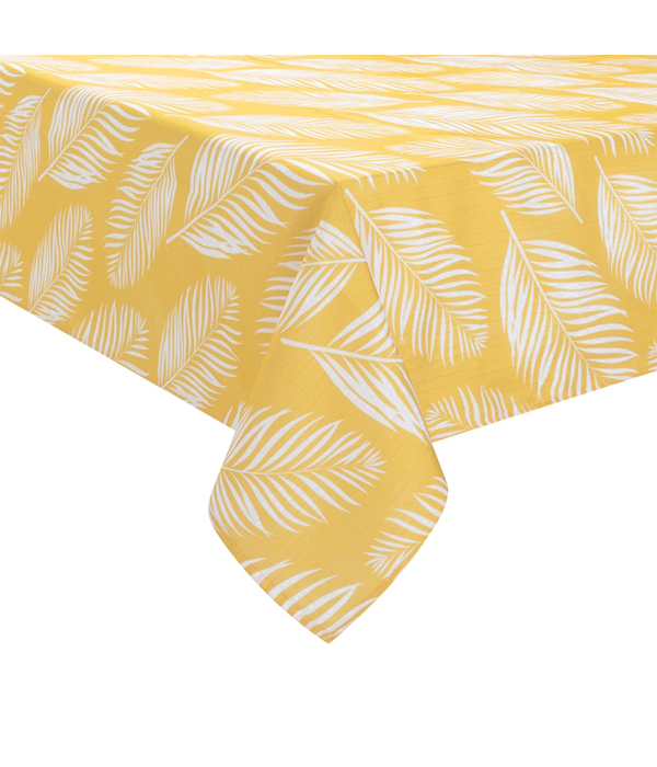 Safdie Printed Yellow 'Palm Leaves' 60 x 84'' Tablecloth