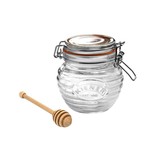 Contenant à miel avec couvercle à attache et bâton de Kilner