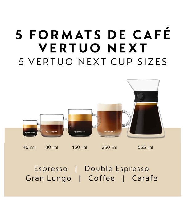 Nespresso Nespresso® Vertuo Next Premium Coffee and Espresso Machine by De'Longhi with Aeroccino, Rose Gold