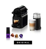 Nespresso Machine à espresso Inissia de Nespresso® par De'Longhi avec mousseur à lait Aeroccino, Noir