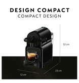 Nespresso Nespresso® Inissia Espresso Machine by De'Longhi with Aeroccino, Intense Black Machine à