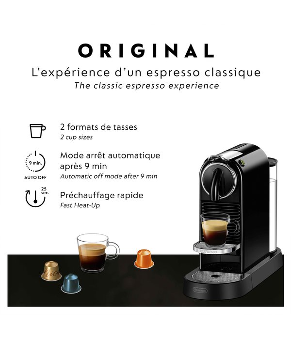 Nespresso Machine à espresso CitiZ de Nespresso® par De'Longhi, Noir