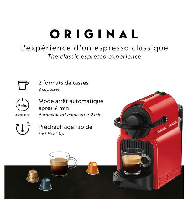 Nespresso Machine à espresso Inissia de Nespresso® par Breville, Rouge