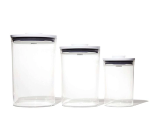 Oxo 3-piece Pop Round Canister Set, Whit 