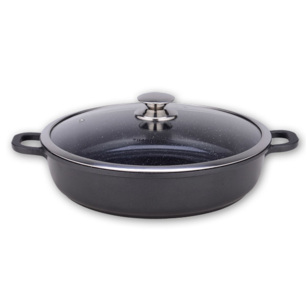 Vitantonio Low Brazier with lid 32 cm