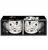 BIA Cordon Bleu BIA Paws Café Cat Mugs, Set of 2