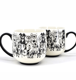 BIA Cordon Bleu BIA Paws Café Dog Mugs, Set of 2