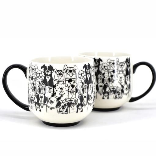 BIA Cordon Bleu BIA Paws Café Dog Mugs, Set of 2