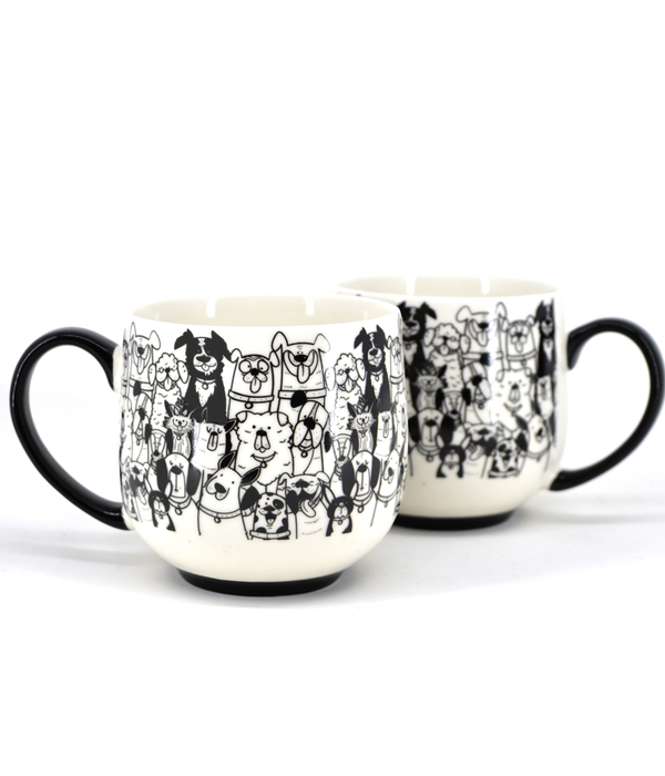 BIA Cordon Bleu BIA Paws Café Dog Mugs, Set of 2