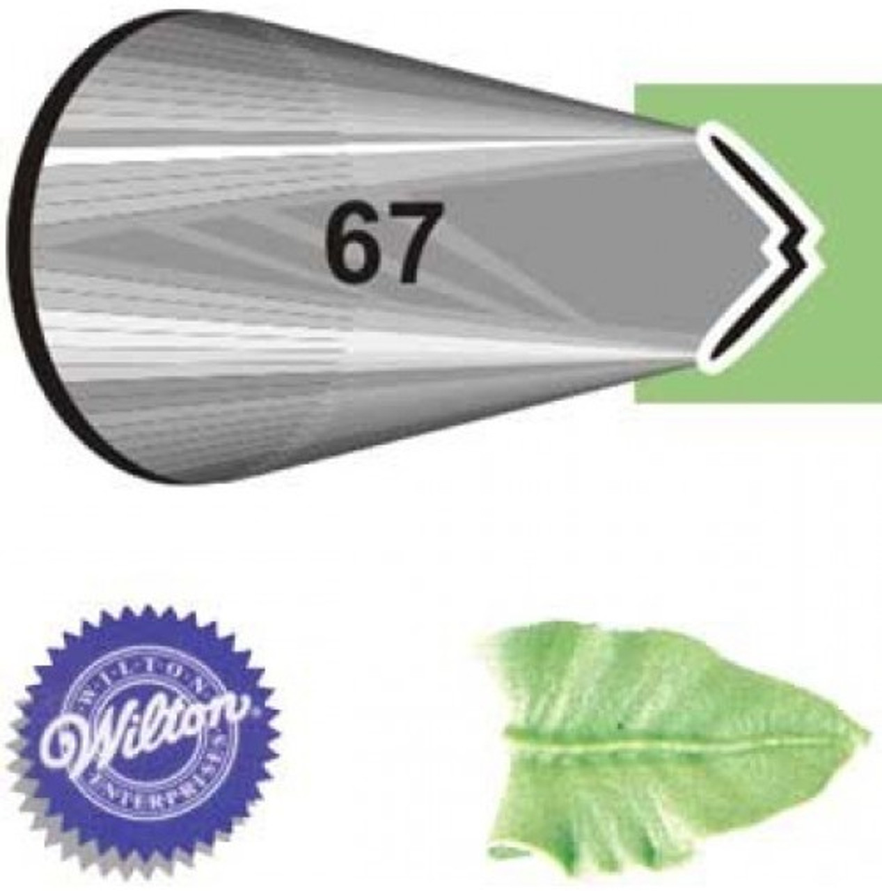 Wilton Cake Icing Tip 67, Leaf Ares Kitchen and Baking Supplies