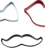 Wilton Wilton 3-Piece Cookie Cutters, Tie/Mustache/Lips