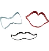 Wilton Emporte-pièce de 3 pièces cravate/moustache/lèvre de Wilton