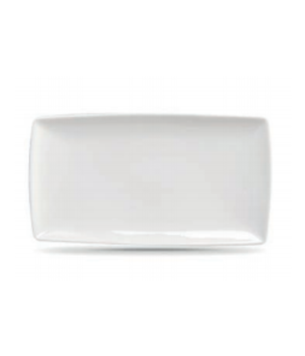 Assiette rectangulaire blanche 14x10.5" de Vitrex Crown