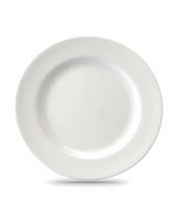 Assiette ronde blanche 10.5" de Vitrex Crown