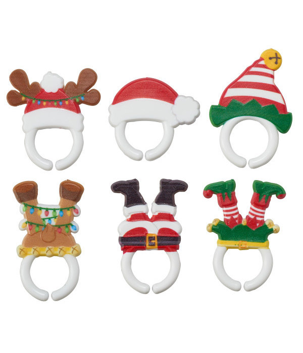 Vincent Sélection Vincent Sélection Cupcake Topper for Christmas - Foot & Hats