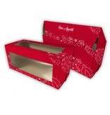 Vincent Sélection Vincent Selection Red Printed Log Box with window 5"x5"x11"