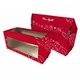 Vincent Selection Red Printed Log Box with window 6"x6"x12"