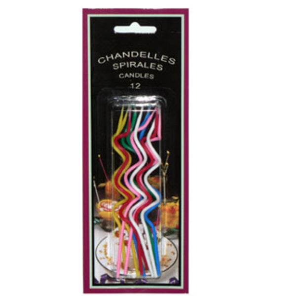 Vincent Selection spiral candles - assorted colors