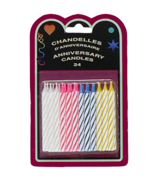 Vincent Sélection Chandelles d'anniversaire Twist, pack de 24, de Vincent Sélection