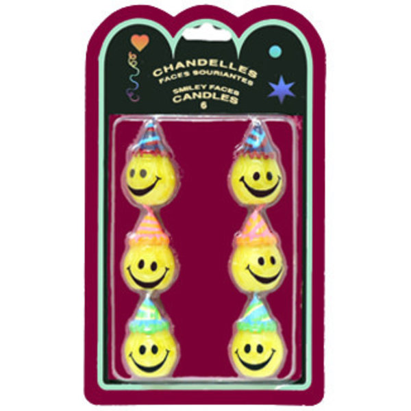 Chandelles d'anniversaire Bonhomme Souriant, pack de 24, de Vincent Sélection