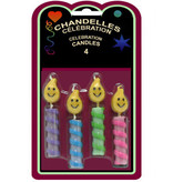 Vincent Sélection Vincent Sélection Twisted Birthday Candles with Flame Smile