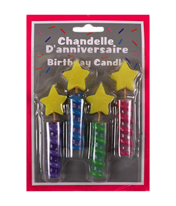 Vincent Sélection Vincent Sélection Twisted Birthday Candles with Yellow Star