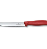 Victorinox Couteau dentelée avec bout rond 11 cm manche rouge de Victorinox