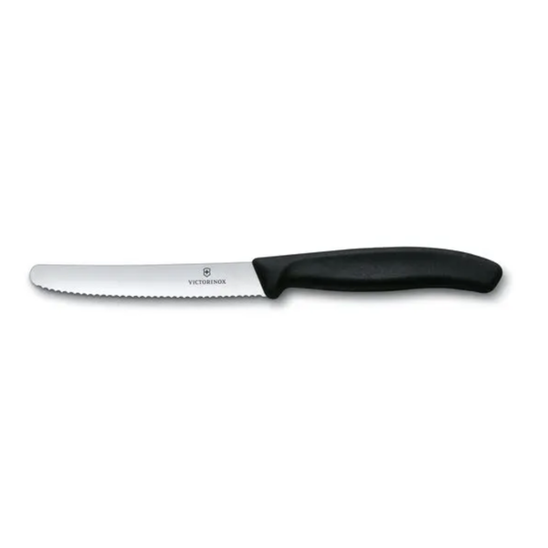 Victorinox 11 cm Swiss Classic Tomato and Table Knife - Black Handle