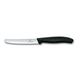 Couteau dentelée avec bout rond 11 cm manche noir de Victorinox