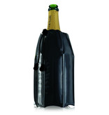 Vacu Vin Active Champagne Cooler Jacket with Drawstrings, Glossy Black Finish