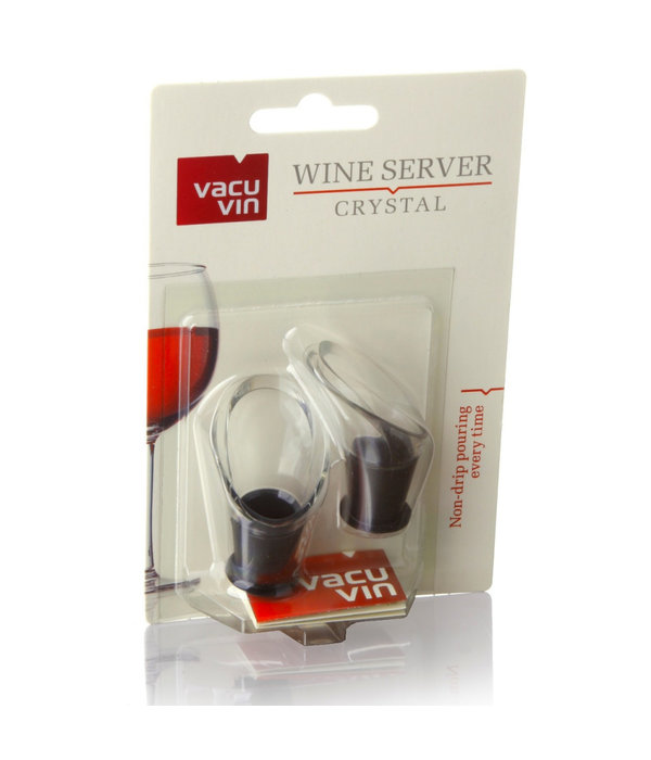 Vacu Vin Crystal Wine Server Bottle Pourer, Set of 2 Black