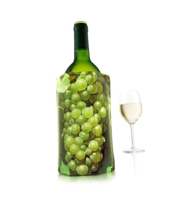 Vacu Vin Active No-Ice Wine Cooler Jacket, Green Grapes Design