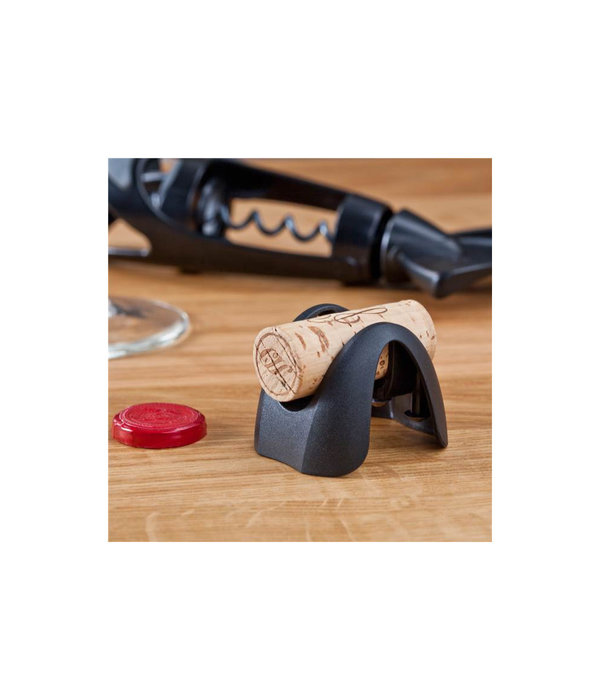 Vacu Vin Quarter Turn Foil Cutter with Cork Holder, Black