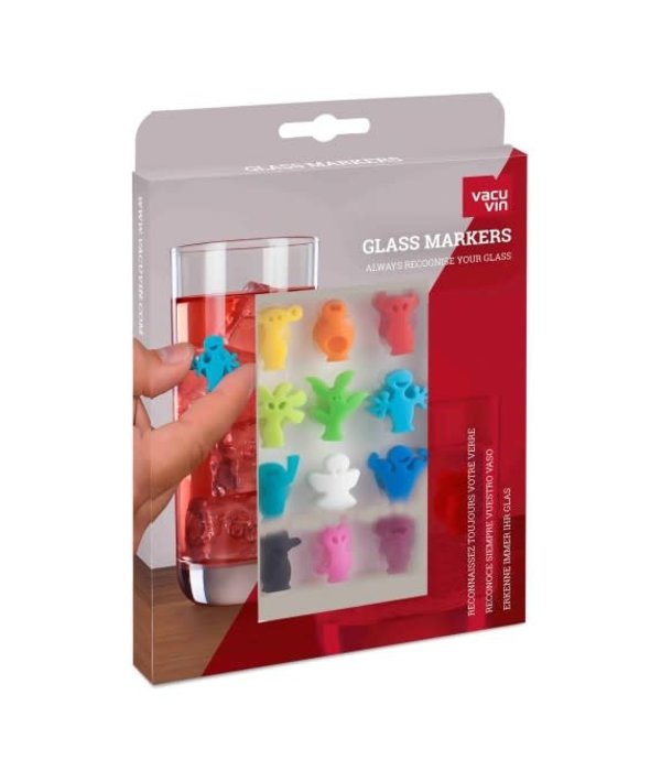 Vacu Vin Glass Markers, Set of 12 Assorted