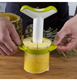 Tomorrow's Kitchen Tomorrow's Kitchen Stainless Steel Pineapple Slicer, with Wedger Green and White