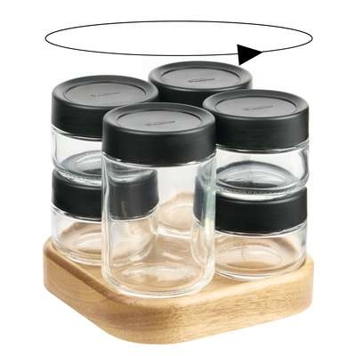 Trudeau 6 Bottle Rotating Spice Rack - Ares Kitchen and Baking