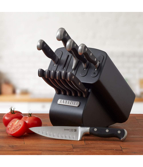 Sabatier Edgekeeper Self Sharpening 5 Piece Acacia Knife Block - Aldiss