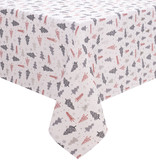 Metalic printed tablecloth "Silver Trees" 52x70