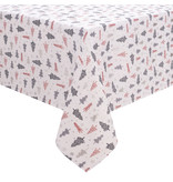 Metalic printed tablecloth "Silver Trees" 52x70