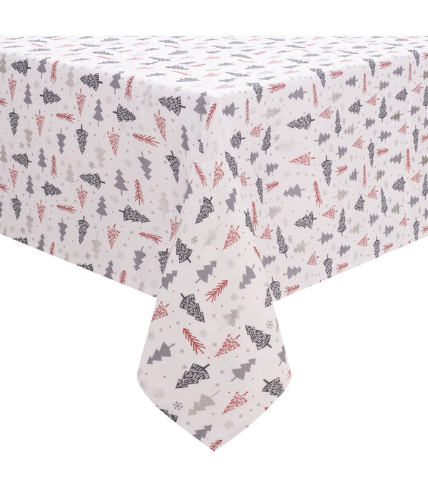 Metalic printed tablecloth "Silver Trees" 60 x 84