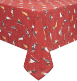 Textured fabric tablecloth "Festive Friends" 60 x 84"