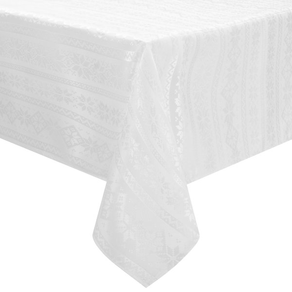 Nappe en Jacquard Blanc 52x70"